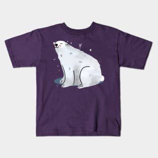 Polar Bear Painting Hand Drawn Kids T-Shirt